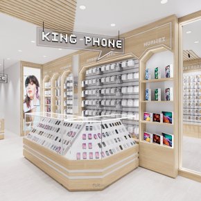 Design, manufacture and installation of stores: King Phone Shop, Mueang District, Bueng Kan Province